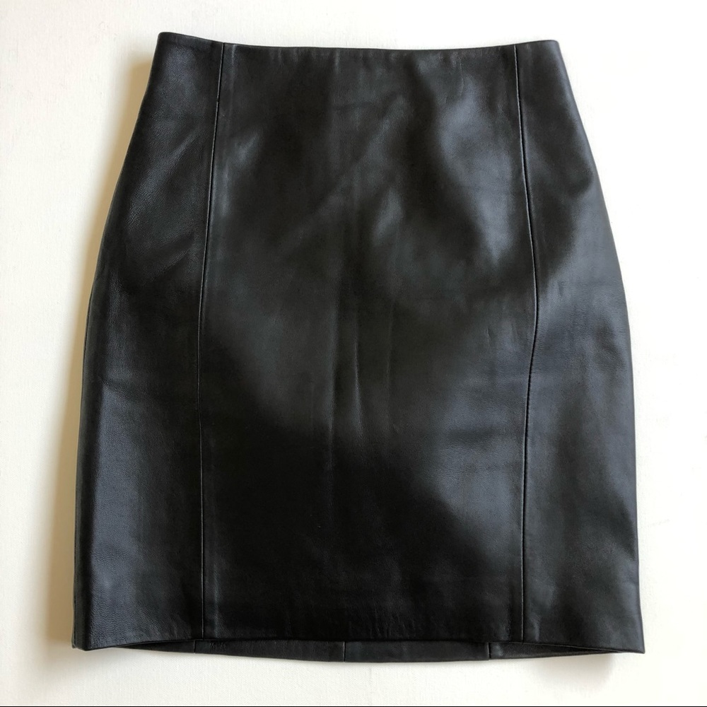 IRO Black Leather Mini Skirt